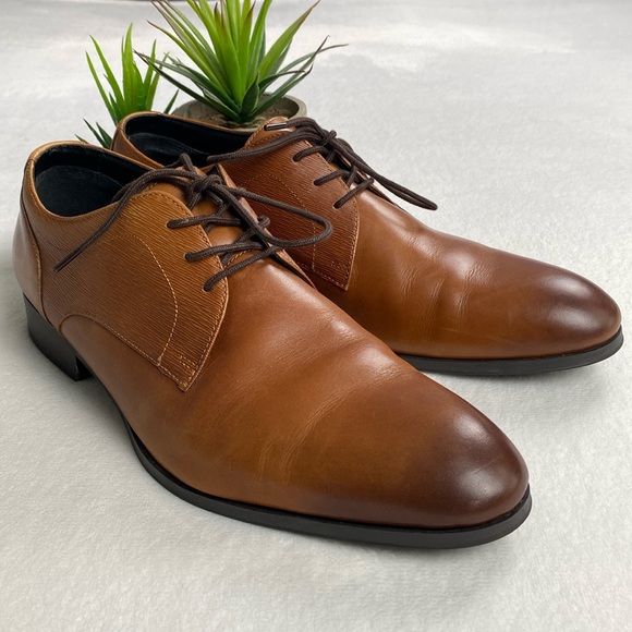 Aldo Kingsley Pillow Walk Lace Up Derby Dress Shoes (Cognac) - Picture 2 of 16